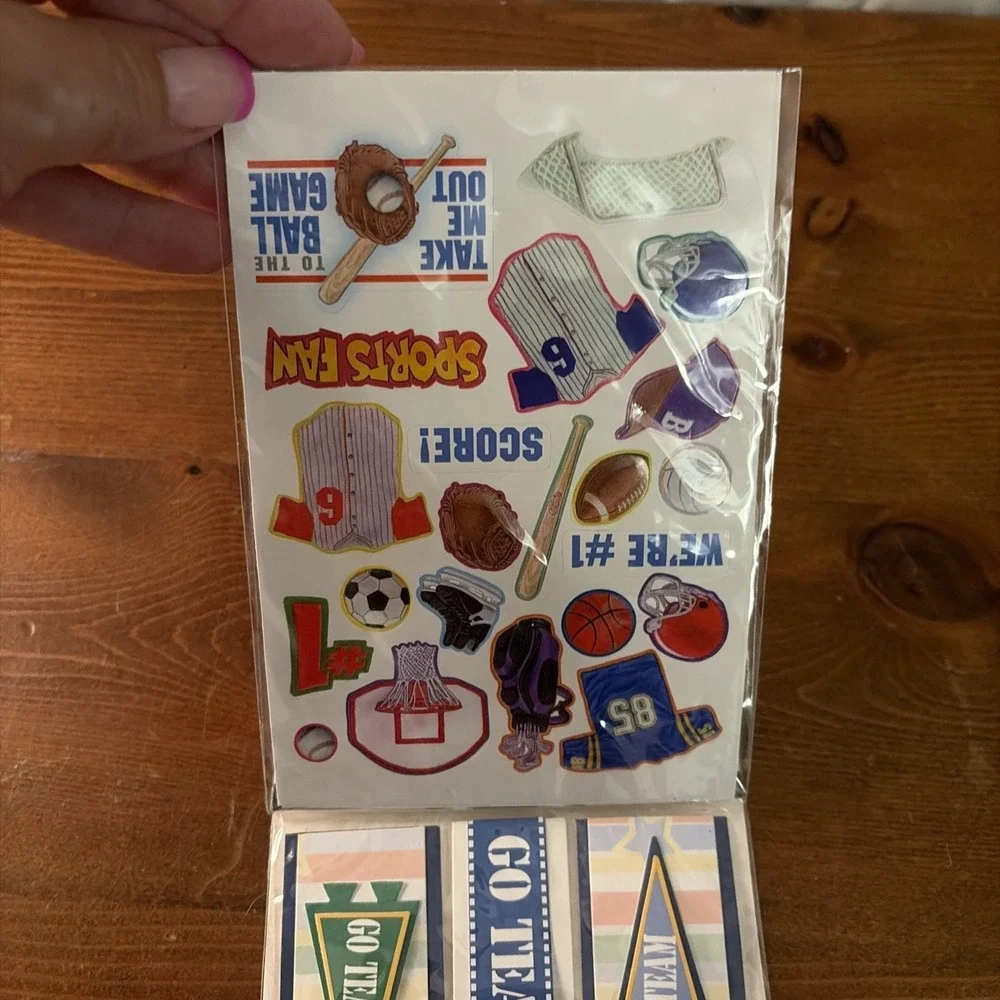 PAPERBILITIEE EMBELLISHMENT COLLECTION GAME DAY 49 PIECES SCRAPBOOKING NWT